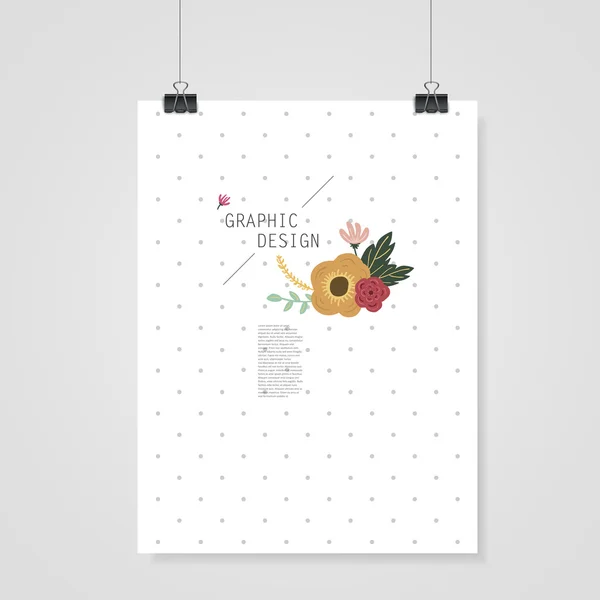 Bel disegno modello poster — Vettoriale Stock