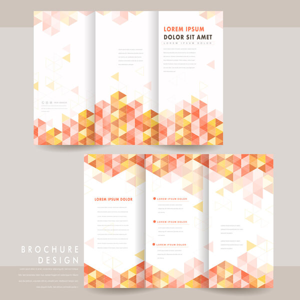 modern tri-fold brochure template design 