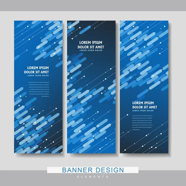 Diseño de plantilla de conjunto de banner de alta tecnología — Vector de stock