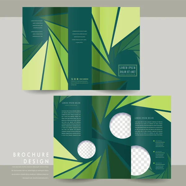 Charming tri-fold brochure template design — Stock Vector