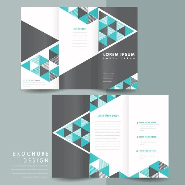 Modern tri-fold brochure template design — Stock Vector