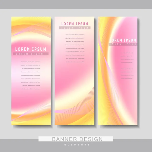 Diseño de conjunto de plantilla de banner abstracto — Vector de stock