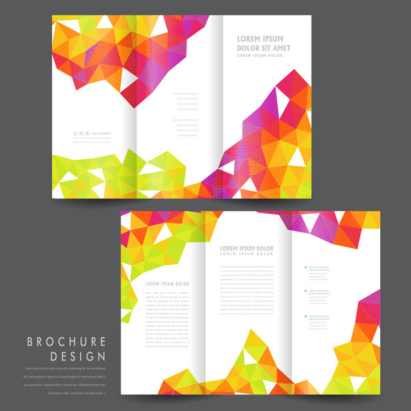 attractive tri-fold brochure template design 