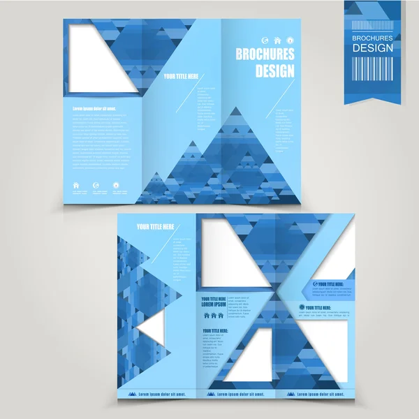 Design de modelo de brochura tri-fold criativo — Vetor de Stock