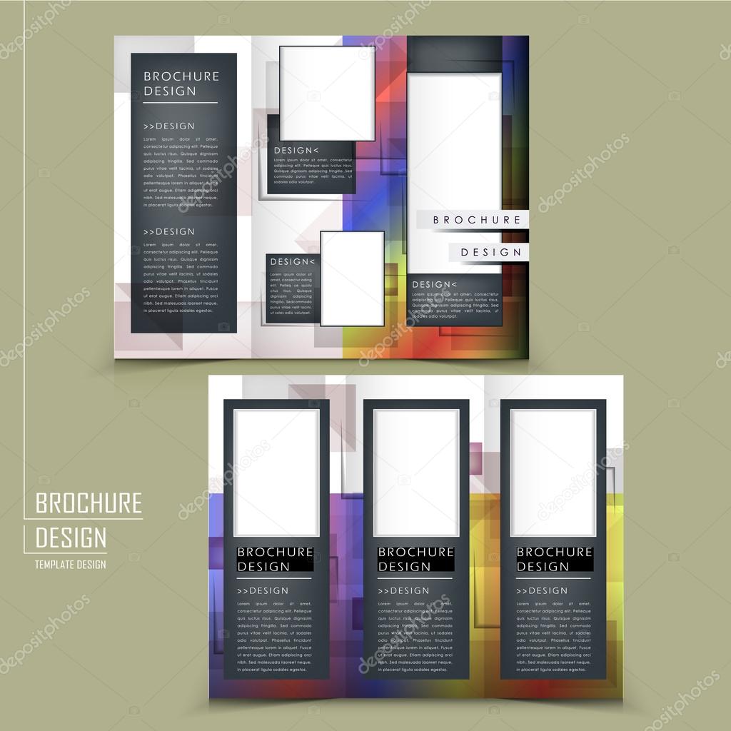 abstract tri-fold brochure design