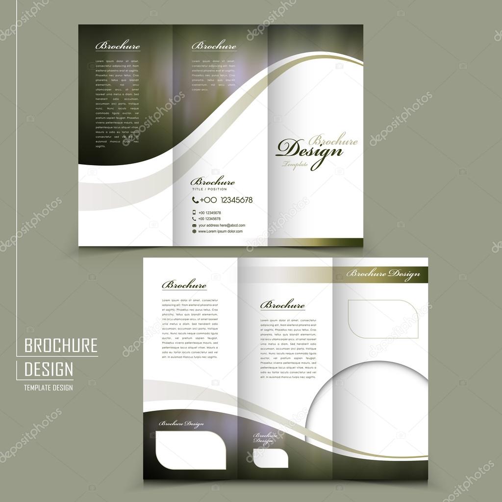 graceful tri-fold brochure template design