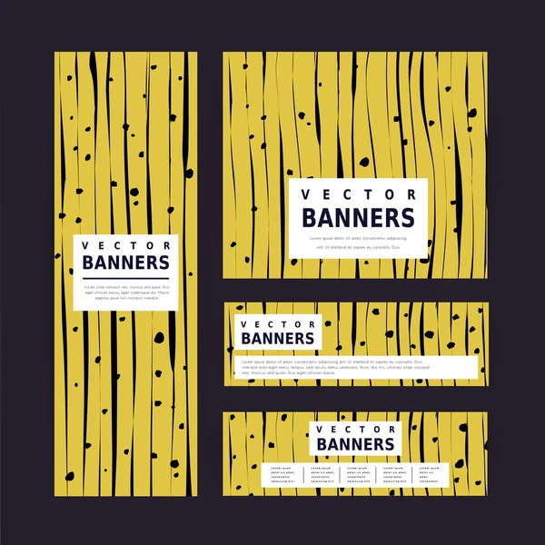 Impresionante diseño de plantilla de banner amarillo — Vector de stock