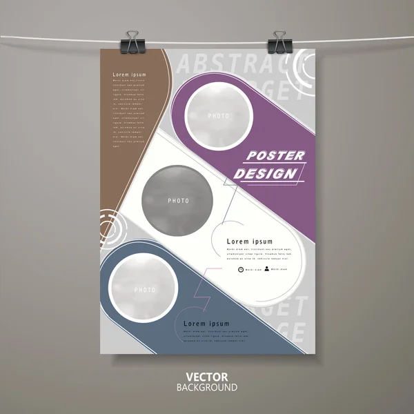 Diseño moderno de plantilla de póster — Vector de stock