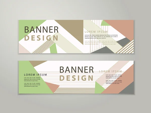 Trendy banner template design — Stock Vector