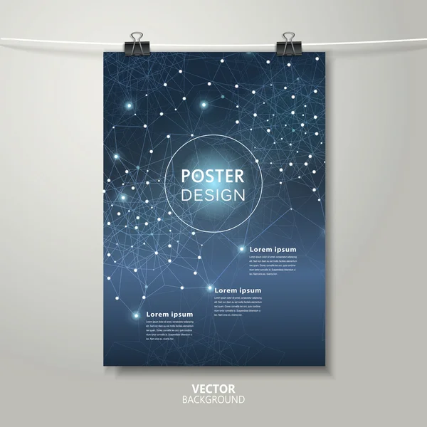 Romantic poster template design — Stock Vector