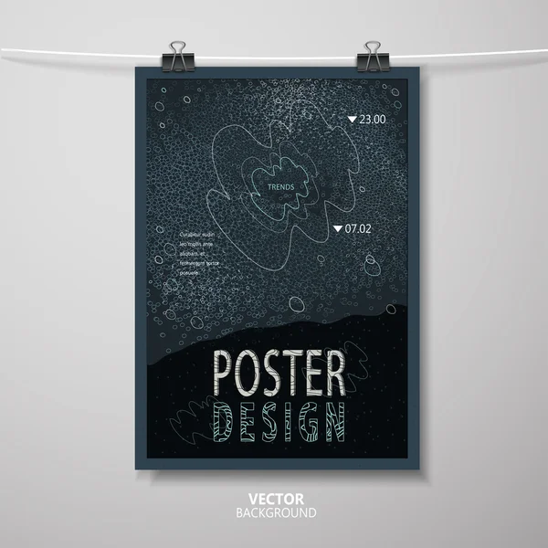 Abstract poster template design — Stock Vector