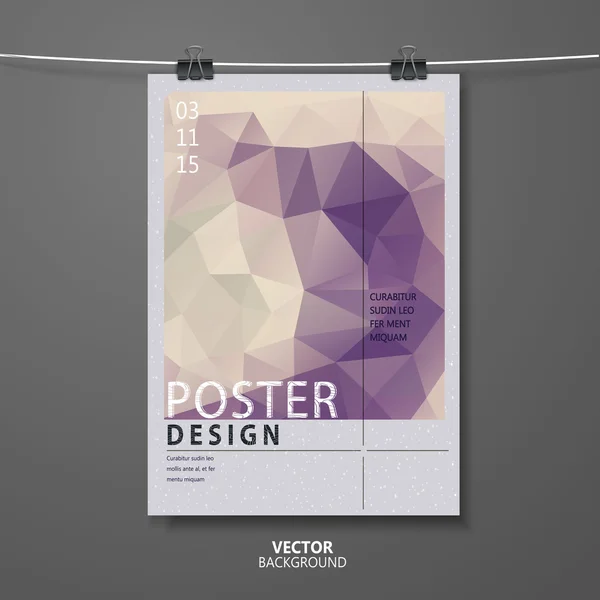 Design de modèle d'affiche à la mode — Image vectorielle