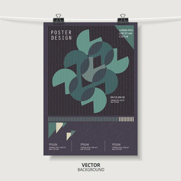 Modello di design poster alla moda — Vettoriale Stock