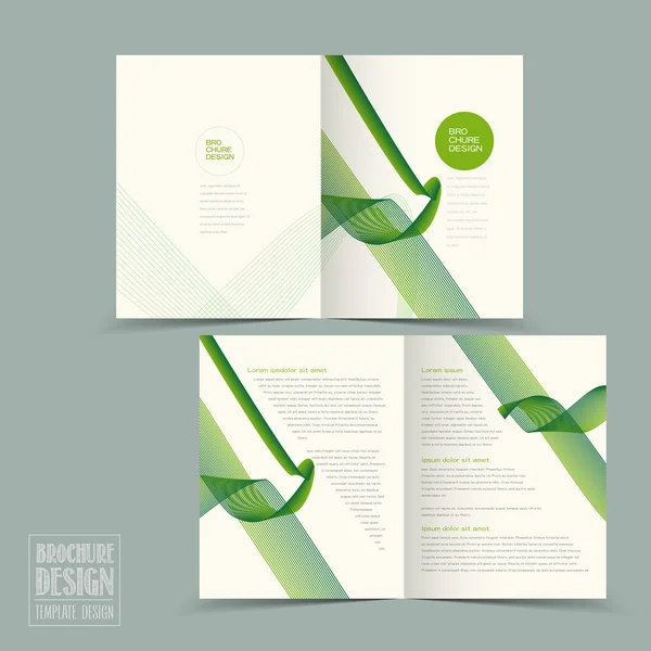 Design de modelo de brochura semi-dobrada simplicidade — Vetor de Stock