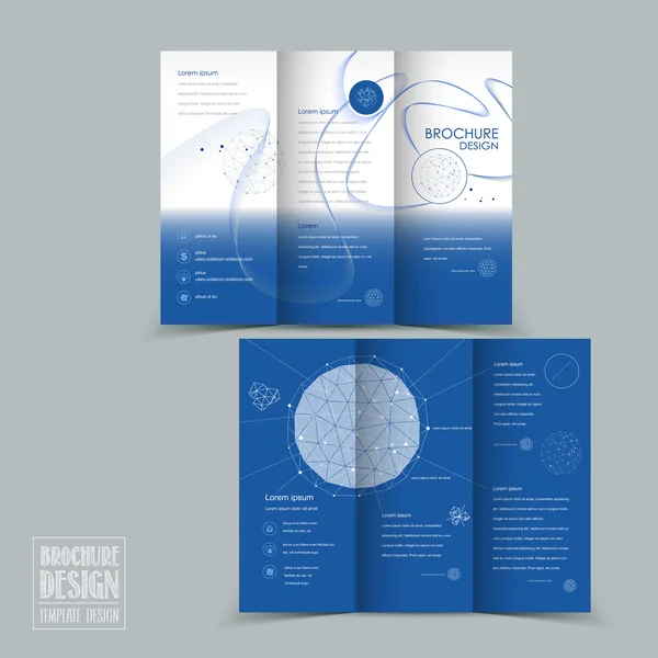 Semplicità tri-fold brochure modello di design — Vettoriale Stock