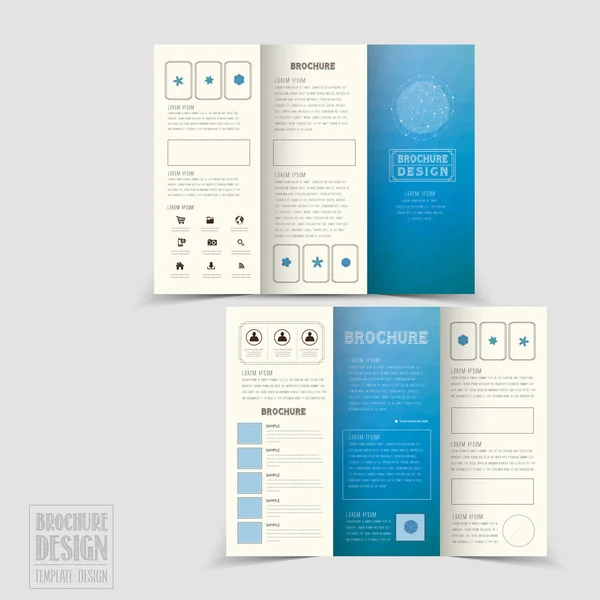 Prostota składanej broszury szablonu projektu — Wektor stockowy