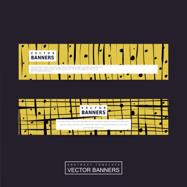 etkileyici sarı banner şablon tasarımı