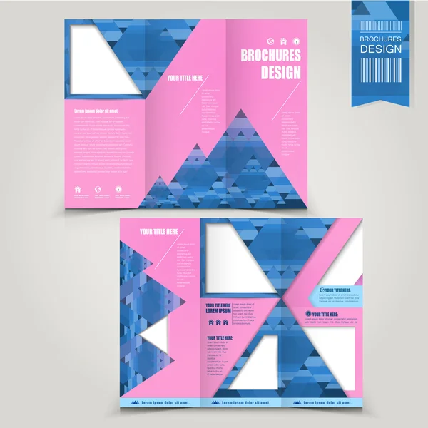 Kreatives dreifach-Broschüren-Template-Design — Stockvektor