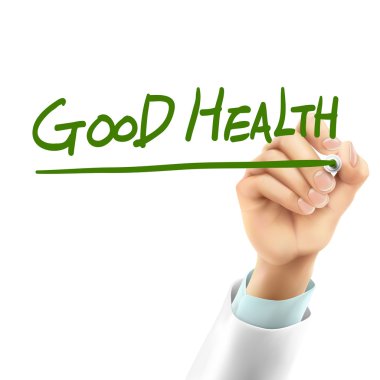 Doktor iyi sağlık sözcükleri yazma