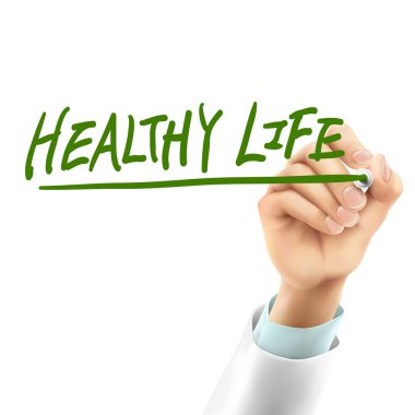 Doktor sağlıklı yaşam sözcükleri yazma