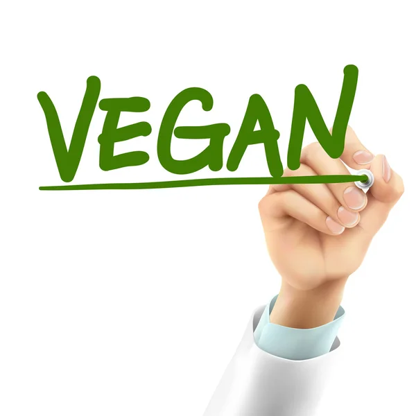 Arts vegan woord — Stockvector