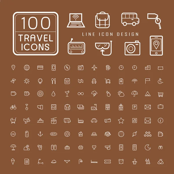 çok güzel 100 Icons set seyahat
