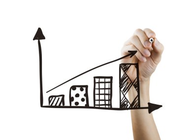 elle çizilmiş grafik büyüyen