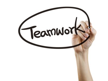 ekip çalışması kelime elle yazılmış