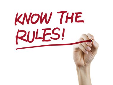 know the rules words written by hand clipart