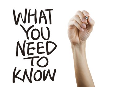 What you need to know written by hand clipart