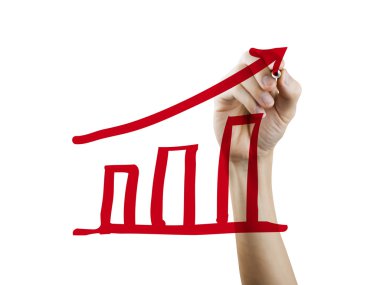 elle çizilmiş grafik ile büyüyen 