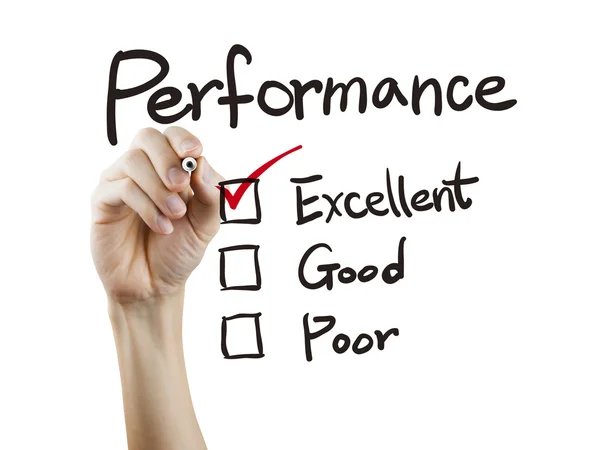 Lista de desempenho verificação manual — Fotografia de Stock