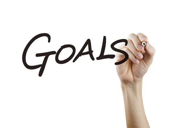 Goals word written by hand — Stock Photo, Image