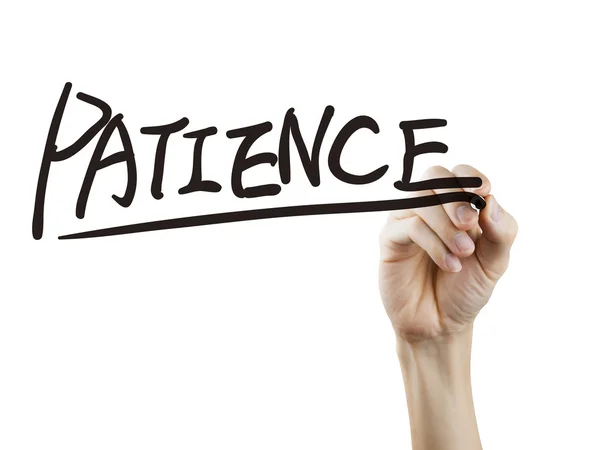 Patience word written by hand — Stock Photo, Image