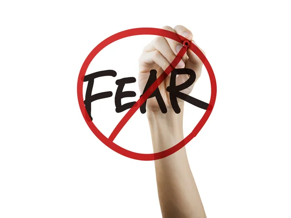 No fear words written by hand — Stock Photo, Image