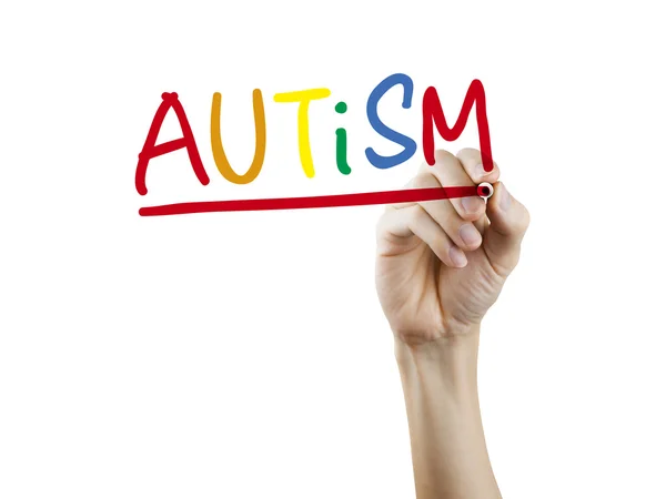 Autism word written by hand — Stock Photo, Image