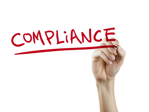 Compliance word written by hand — Stock Photo, Image