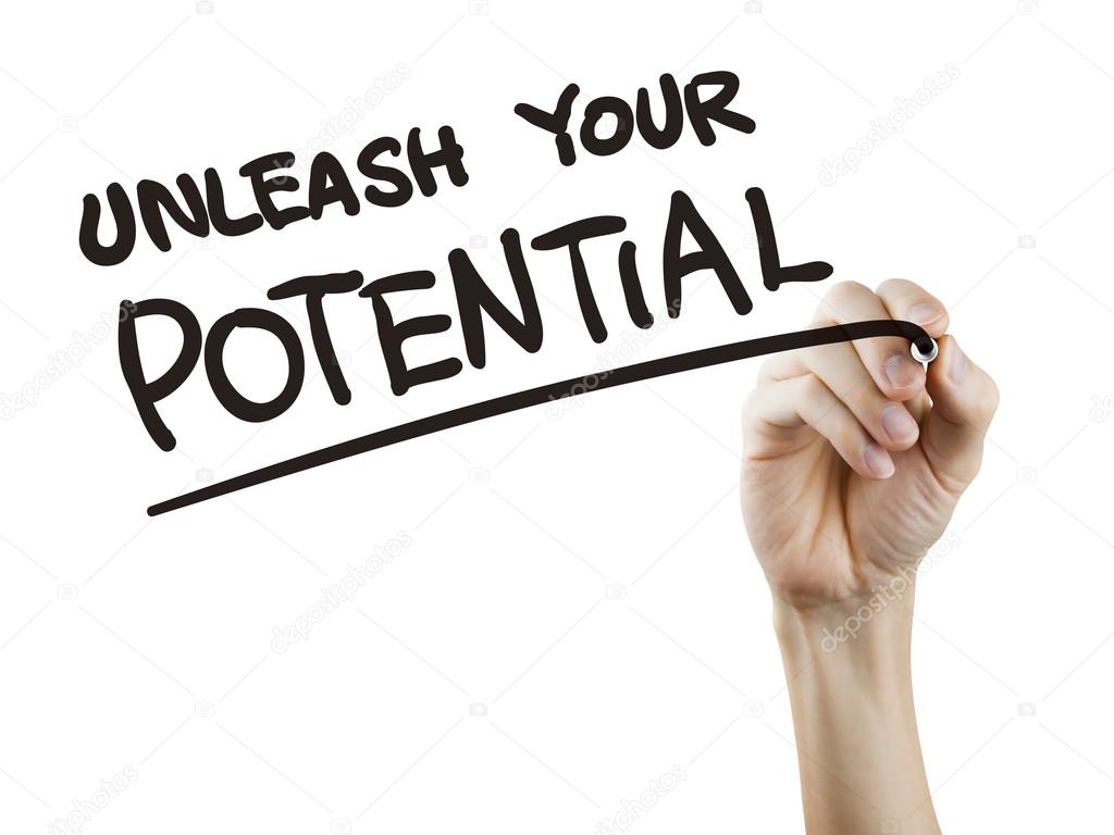 unleash your potential words written by hand