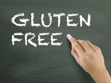 gluten ücretsiz kelimeler elle yazılmış