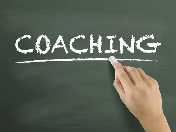 Parola di coaching scritta a mano — Foto Stock