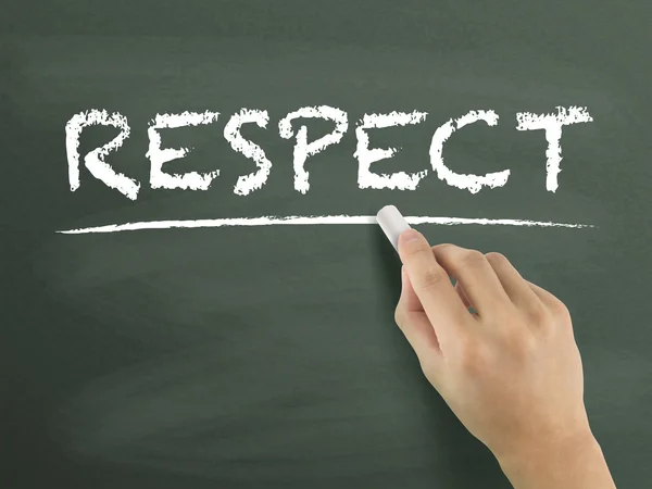 Respect word written by hand — Stock Photo, Image