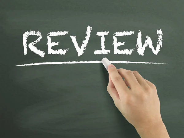 Review word written by hand — Stock Photo, Image