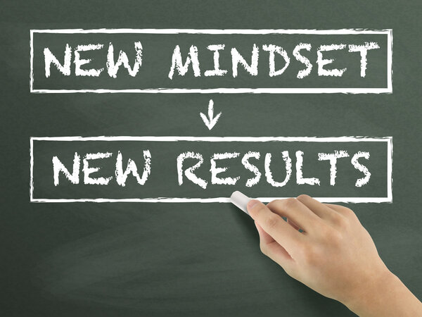 новый менталитет делает новые результаты написанными от руки
