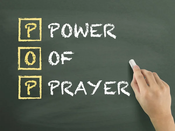 Power Of Prayer written by hand — Stock Photo, Image