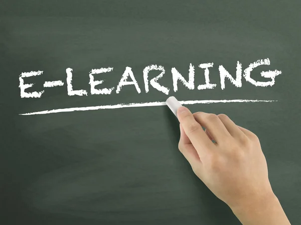 E-learning word written by hand — Stock Photo, Image
