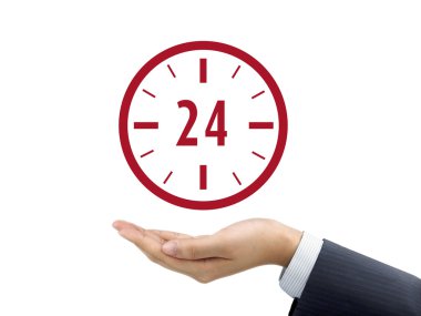 24 saat servis simge tarafından işadamı'nın elini tutarak