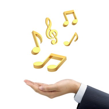 işadamı el müzik notlar tutarak 