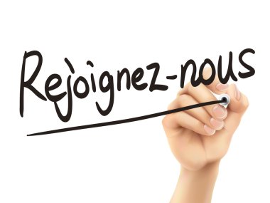 Bize katılmak için Fransızca kelimeler