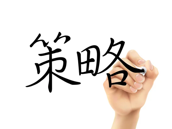 Mots chinois traditionnels pour Stratégie — Image vectorielle