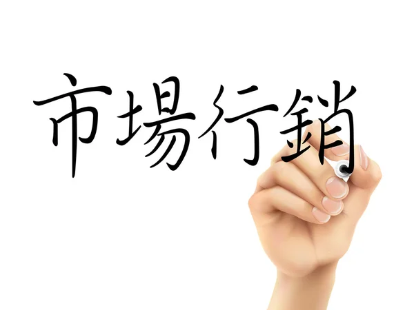 Mots chinois traditionnels pour le marketing — Image vectorielle